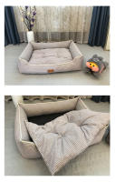 Cama grande para mascotas, nido de lana suave, cálido y acogedor, 8 colores, esterilla para casa, perrera impermeable, Otoño e Invierno - details 9