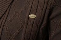 Cárdigan de algodón Argyle para hombre, cárdigans informales de un solo pecho de Color sólido para negocios, suéter de moda de invierno para hombre - details 13
