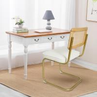 Pack de 2 Comedor Tapizadas, Sillas de Cocina Modernas con Patas de Metal, Gran Estabilidad y Capacidad de Carga, Blanco, Ratán, Vellón, Espuma - details 29