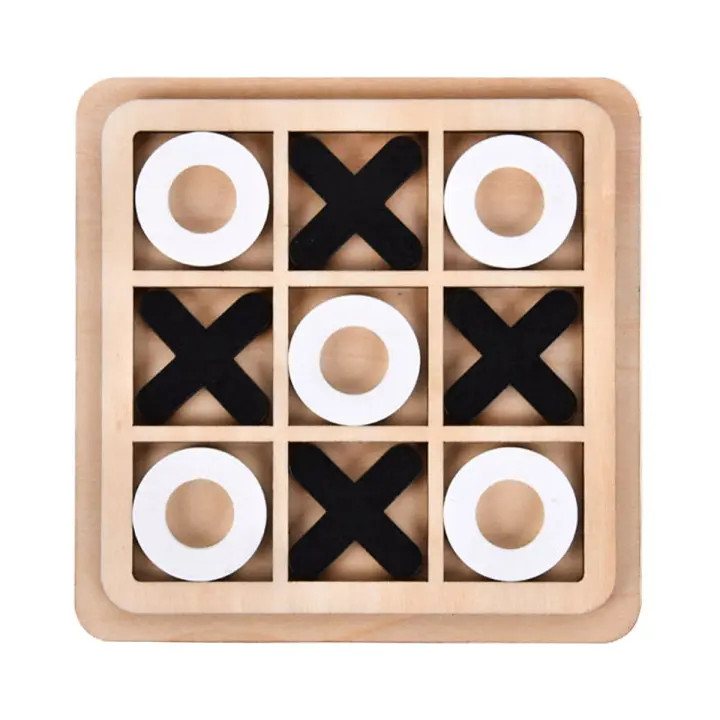 Rompecabezas 3D de madera para niños, ajedrez XO, juguetes educativos, juegos de rompecabezas de entrenamiento de pensamiento lógico, 1 ud. - 1