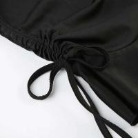 HEYounGIRL-minifalda de cintura baja con volantes, faldas cortas negras ajustadas con cordón, faldas cortas sexis Y2K, trajes informales de moda de verano para mujer - details 2