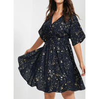 2025 nuevo superventas vestido adelgazante de cintura con cuello en V de talla grande para mujer - details 2