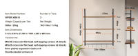 SucceBuy Estante para tuberías industriales, montaje en pared, almacenamiento, cocina, dormitorio, baño, sala de estar - details 10