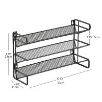 Organizador de especias de 3 niveles, soporte de hierro para encimera, armario, despensa, puerta de pared, 21 botellas - details 4