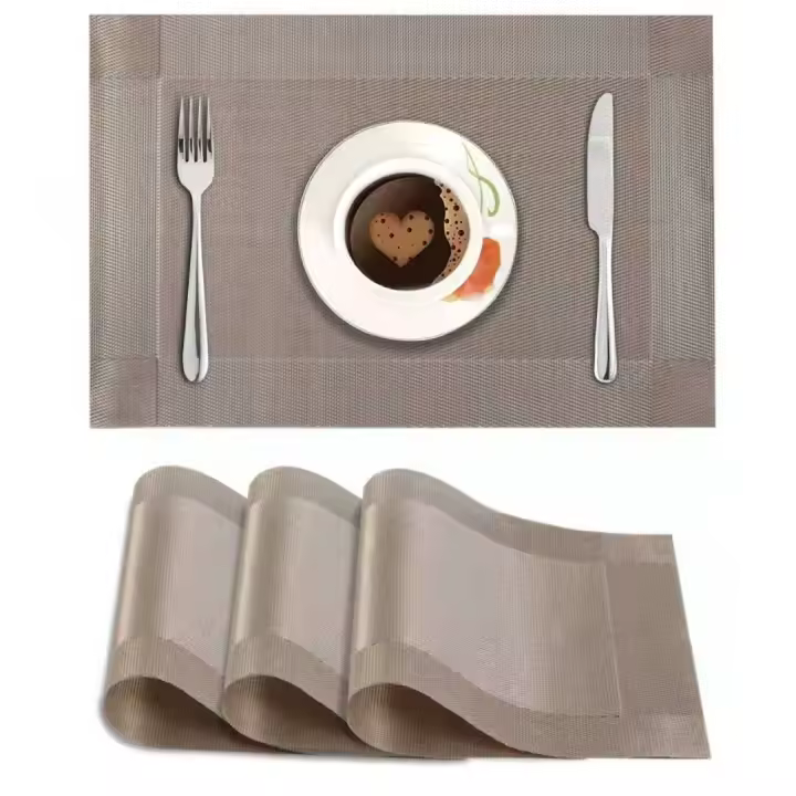 Mantel individual de PVC lavable con aislamiento antideslizante, resistente al desgaste, lavable, resistente al calor, fácil de almacenar, 45x30 cm - 1