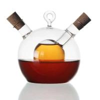 homyl 2-Outlet Glass Olive Oil Sprayer Dispenser Vinegar Jar Bottle Pot Kitchen Cruet Sauce Dispenser