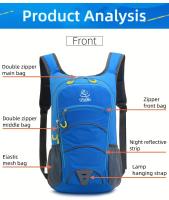 Mochila ligera para deportes al aire libre de 20L con visión nocturna reflectante, correas ajustables, comodidad transpirable - Ideal para ciclismo, senderismo, camping, trekking y viajes, mochila para viajes - details 2