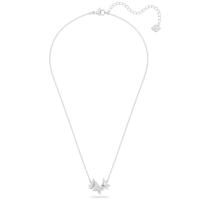 Swarosk-Colgante de Tres Mariposas de Cristal para Mujer, de Plata de Ley 925, Redondo cúbica transparente, collar, Gift de joyería - details 1
