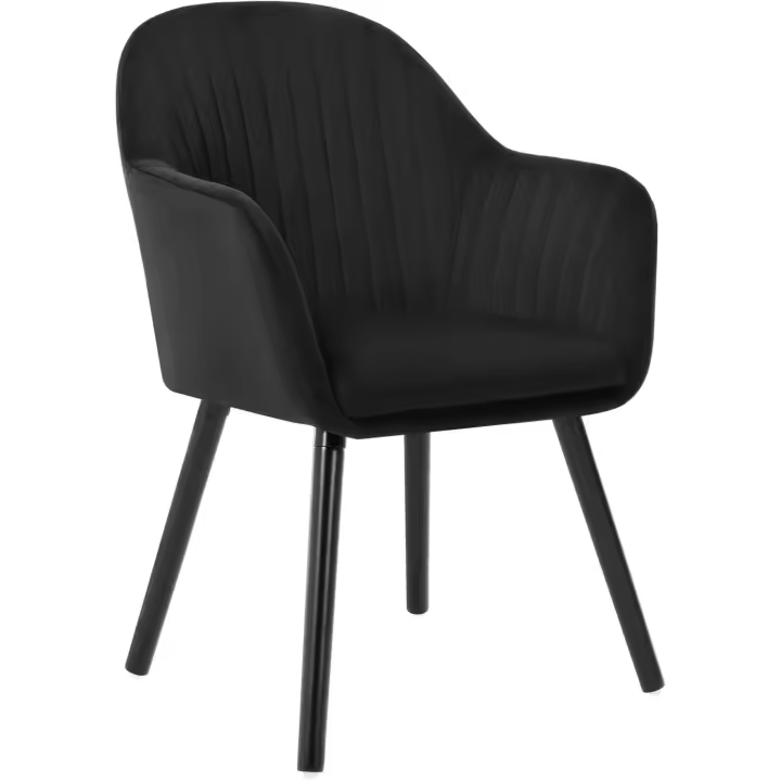 Estilo Vintage Juego de 1, Silla Cocina, Silla Nordica con Respaldo y Reposabrazos, Tela Pana, Estructura - 1