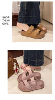 Pantuflas mujer 2025 nuevas con falda, zapatillas geniales de suela gruesa - details 4
