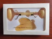 Rodillo de jade masaje facial set de dos cabezas de metal manual belleza facial relajador push face kit - details 10