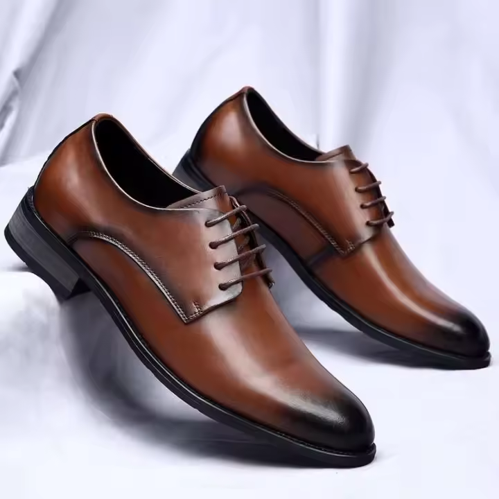 Nuevo casual para zapatos formales italianos, zapatos derby de lujo para hombres de cuero genuino - 1