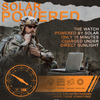 NORTH EDGE EVOQUE reloj táctico solar para exteriores brújula hora mundial 50M resistente al agua - details 8