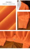 Cardigan de Punto para Hombres Vestido Suelto de Una Botónada con Cuello en V Color Sólido - details 29