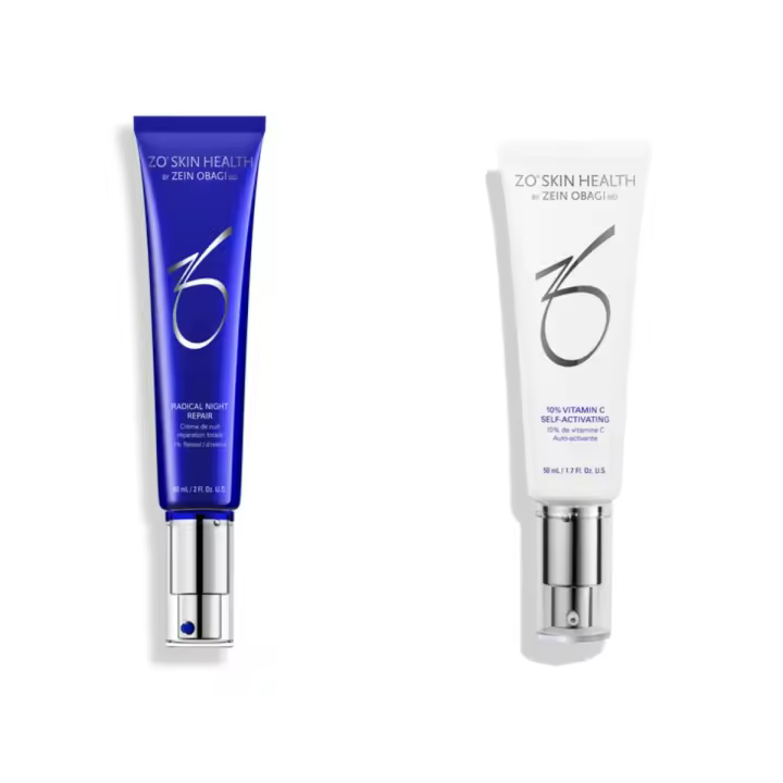 ZO SKIN Radical Night Repair 60ml + 10% Vitamina C Autoactivante 50ml Set de dos piezas - 1