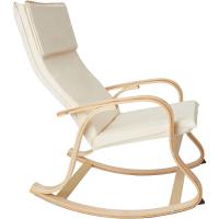 Mecedora Roca de Madera de Abedul 150kg, Silla Mecedora, Oscilante, Sillón Ergonómico para Balanceo (Beige) - details 1