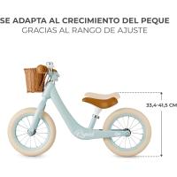 Bicicleta sin pedales rápida, bicicleta de equilibrio, partir a partir de 3 años, sólida, para niñas y niños, segura, ajustable, solo 3.7 kg, retro - details 19