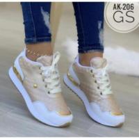 Zapatillas de deporte de malla para mujer, zapatos planos con cordones, transpirables, cómodos, para correr al aire libre, caminar, cómodos y a la moda - details 4