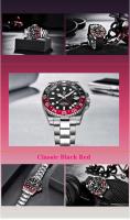 Reloj mecánico automático de acero inoxidable para hombre con bisel de cerámica de oro rosa nuevo diseño PAGANI de lujo Premium GMT cristal de zafiro - details 4
