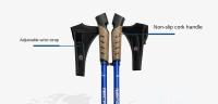 Bastones nórdicos para caminar, bastón telescópico de aleación de aluminio 7075, para Senderismo, 2 piezas - details 1