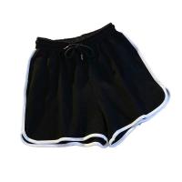 Pantalones cortos de rayas negras para mujer, Shorts de pierna ancha de gran tamaño, color blanco, a la moda, de cintura alta, deportivos - details 0