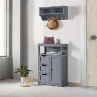 Armario de Baño de Madera Diseño de Cajón y Estante Ajustable Ideal para Cocina y Sala de Estar - details 29