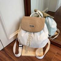 Mochila con cordón de Color sólido para regalo, bolso escolar de nailon de secado rápido para estudiantes, bolso de hombro de gran capacidad de estilo coreano para exteriores - details 4