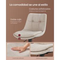 Juego de 2 Taburetes de Bar Sillas Altas Giratorias Regulables en Altura Acolchado PU - details 44