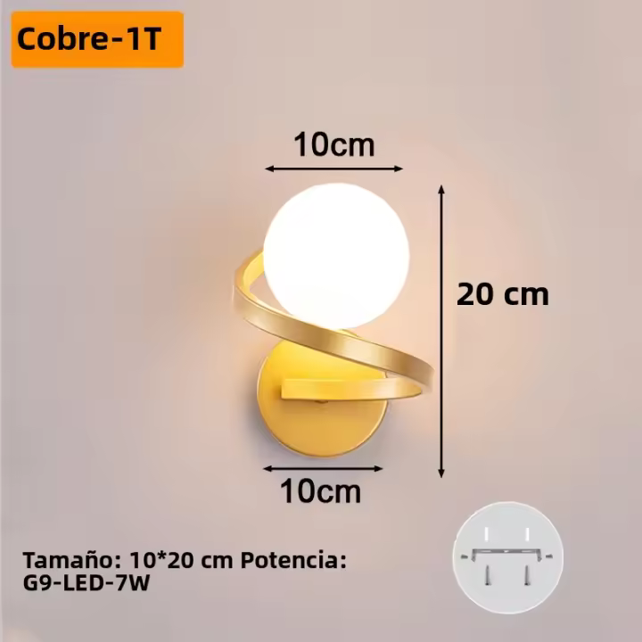 Lámpara de pared LED G9 moderna para interiores con vidrio mate, iluminación ambiental para cocina, comedor, dormitorio, estudio. - 1