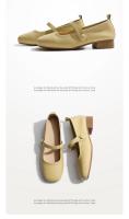 Cabeza cuadrada Mary Jane zapatos de mujer nuevo tacón grueso con estilo francés con falda temperamento zapatos individuales - details 16