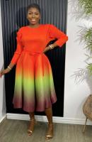 Vestido Miyake 2024, nuevo vestido plisado De tres casas, suelto, cuello redondo, manga larga, dobladillo cónico, vestido mullido para mujer De Fiesta Pedreriaos - details 6