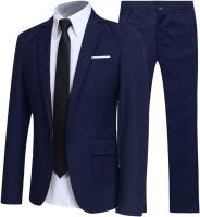 Traje de negocios ajustado para hombre, chaqueta y pantalones, 2 piezas - details 15