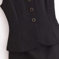 Vestido Mini Casual Cucaracha de Cintura Alta con Top sin Mangas hasta la Cintura - details 12