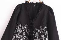 OUWU- Camisas De Primavera Para Mujer, Blusas Nuevas, Tops Elegantes Bordados, Camisas Cortas De Manga Larga Para Mujer, Camisetas Ajustadas Elegantes De Calle, Camisa - details 2