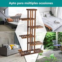 Estantería de 6 Niveles para Plantas de Madera Soporte Interior para Macetas - details 7