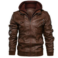 Chaqueta De Cuero Para Hombre KB Nueva Estilo Biker Moto Casual Otoño EU Tamaño SA722 Cierre De Cremallera Largo Regular - details 1