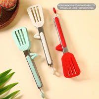 Pinzas de silicona de acero inoxidable para alimentos, pinza antiadherente de fácil limpieza para ensalada y barbacoa - details 0