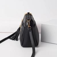 Bolso cruzado de cuero PU para mujer, bolsa de hombro con cremallera de gran capacidad, con hilo de bordar, a la moda, novedad - details 14