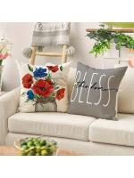 Funda de Lino con Patrón Geométrico para sofá, cobertor decorativo para Sala de Estar, Jardín y Coche, 4 unidades - details 13
