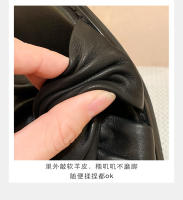 Zapatillas de las mujeres de verano pliegues retorcido fondo plano exterior desgaste sandalias versátil cabeza cuadrada nube media arrastre - details 14
