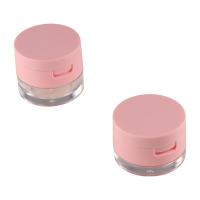 Mini tarro de polvo suelto ligero, contenedor de cosméticos portátil de plástico, espejo con tamiz, estuche vacío para polvo para mujer - details 2