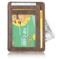 Cartera de cuero delgada con bloqueo RFID, tarjetero para tarjetas de identificación de crédito, monedero, funda para dinero para hombres y mujeres, bolso de moda 2020, 11,5x8x0,5 cm - details 11