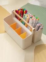 Portalápices de escritorio portátil de gran capacidad, bonito rotulador, caja de almacenamiento de papelería, portalápices creativo, organizador de escritorio - details 2