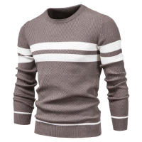 Nueva Suéter De Otoño Para Hombre Con Cuello Redondo Y Mangas Largas Patchwork Caliente Y Delgado Moda Casual Ropa De Hombre - details 9