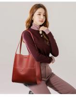 Bolso de hombro de lujo para mujer, bandolera sencilla de Color puro, bolso de compras de gran capacidad - details 16
