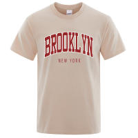 Camiseta de algodón estampada de Brooklyn de Nueva York, ropa de verano transpirable, camiseta informal holgada para hombres - details 12
