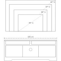 Mueble para Televisor de Mesa Diseño Clásico Gran Espacio de Almacenamiento - details 4
