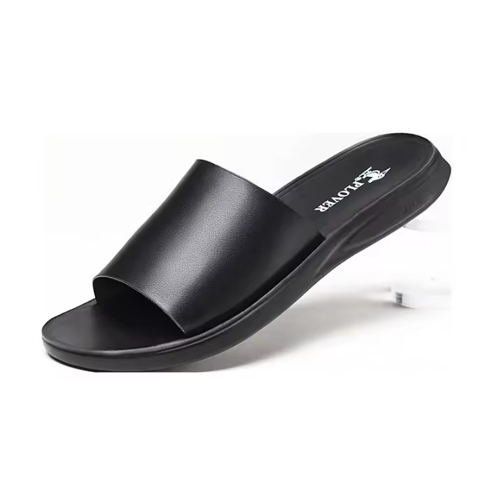 Sandalias de verano para hombre, zapatos de playa para exterior, zapatillas de hombre, chanclas de piel auténtica para estar en casa. - 1