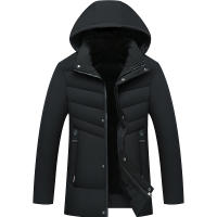 Abrigo de lana para hombre, parka sencilla a prueba de viento, sólida, gruesa, extraíble, a la moda, mantiene el calor, novedad de invierno - details 1