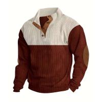 Ohsisa 2025 Primavera y otoño Sudadera con capucha deportiva informal de manga larga americana con cuello levantado para hombre - details 2